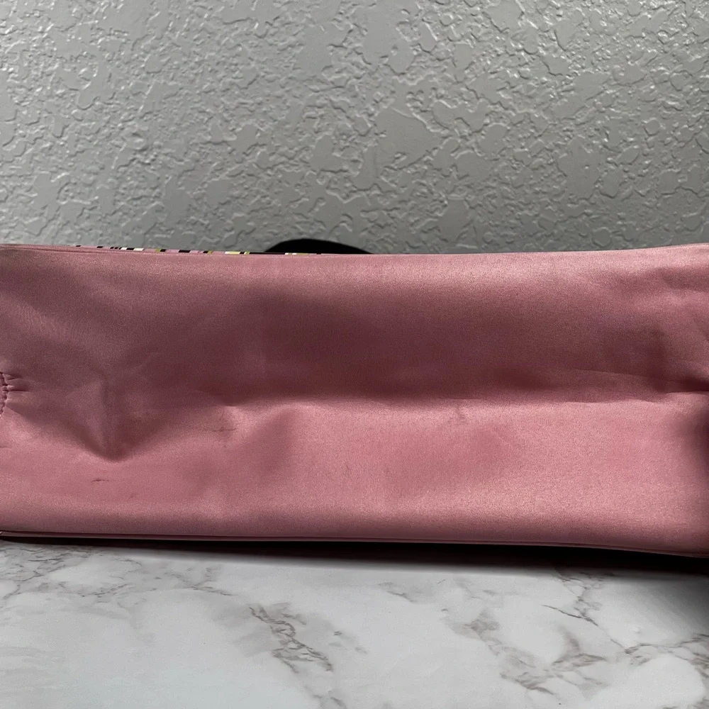 Gerber Pink and Brown Striped Diaper Bag with Changing Mat
